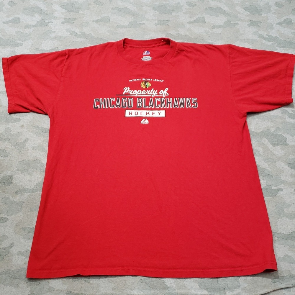 Chicago Blackhawks Majestic Hockey Shirt Mens XL Red Short Sleeve NHL